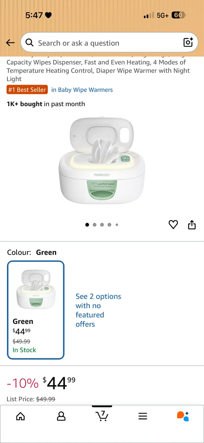 Momcozy Diaper Wipe Warmer - photo 2