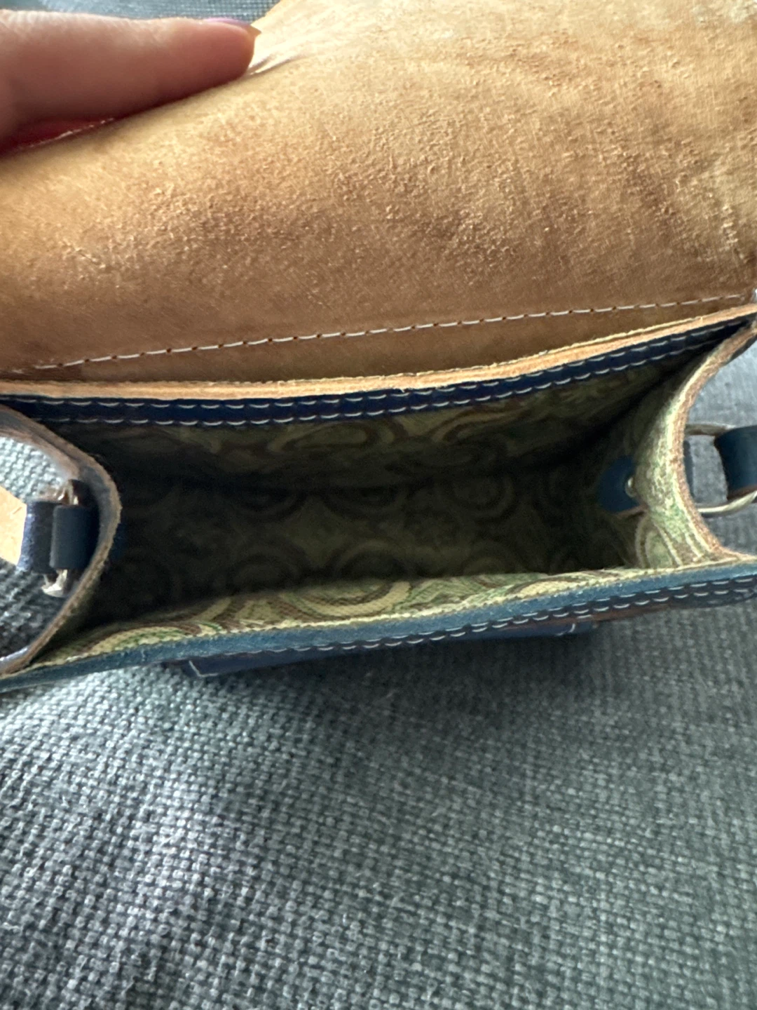 Small Blue Leather Crossbody Purse - photo 3