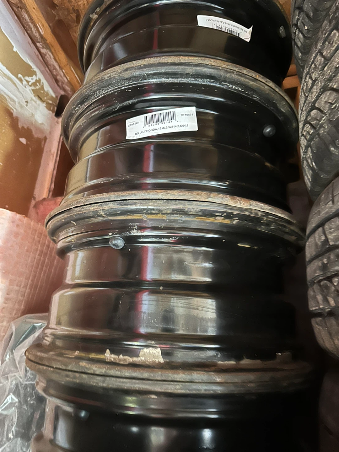 RT40878 Black Steel Wheel - 16x6.5