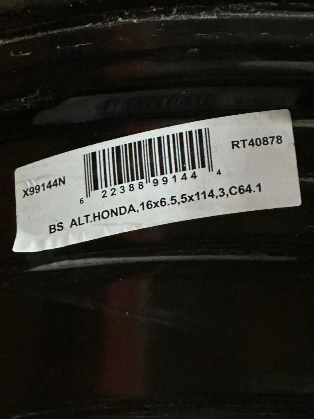 RT40878 Black Steel Wheel - 16x6.5 - photo 2