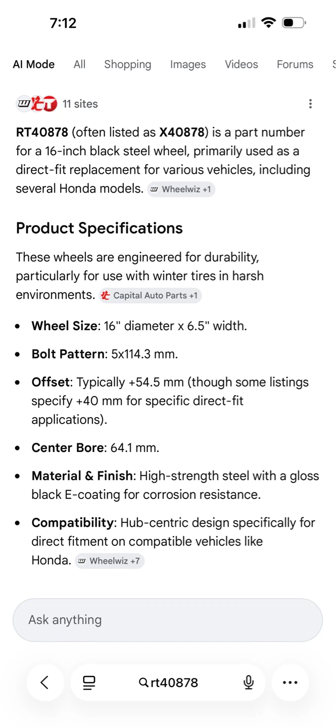 RT40878 Black Steel Wheel - 16x6.5 - photo 3