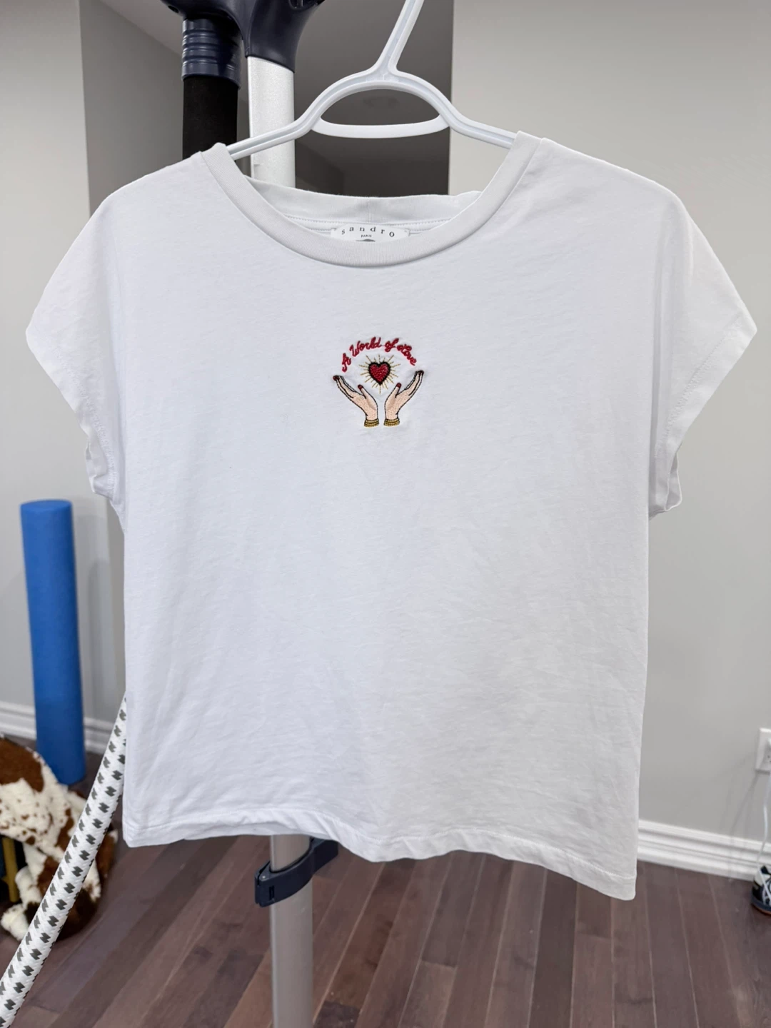 Sandro White Graphic T-Shirt Size2 - photo 2