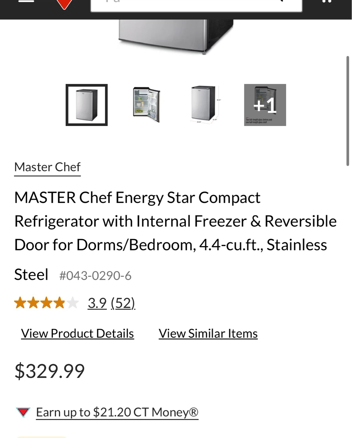 MASTER Chef Compact Refrigerator with Freezer - photo 3