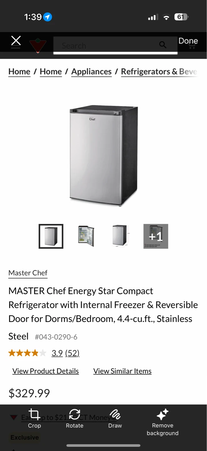 MASTER Chef Compact Refrigerator with Freezer - photo 2