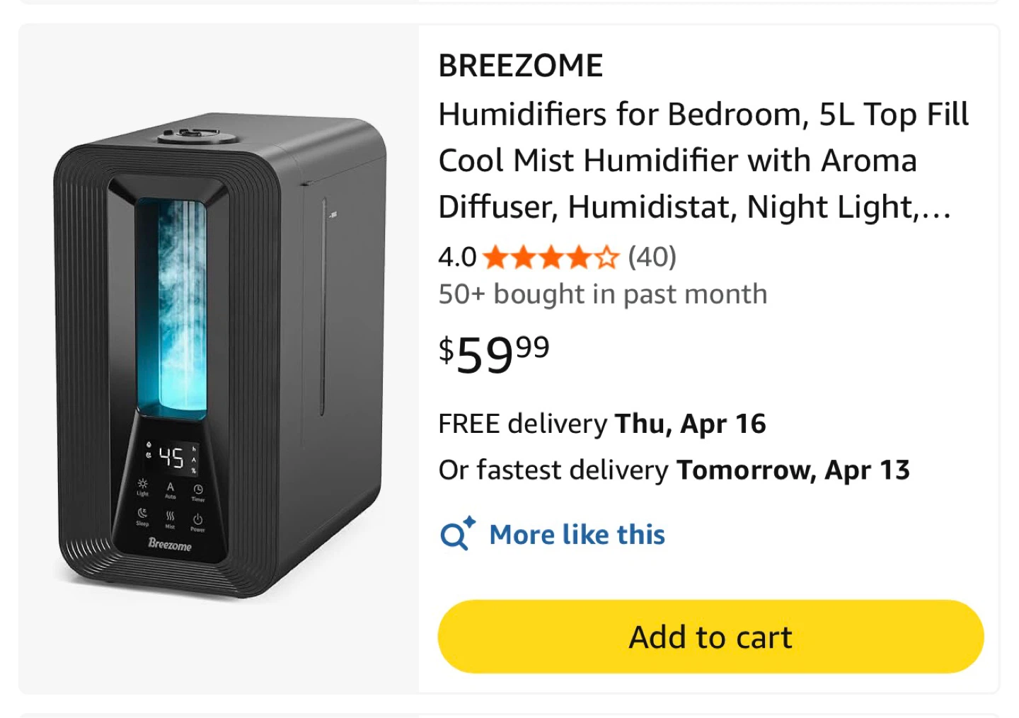 Breezome 5L Humidifier