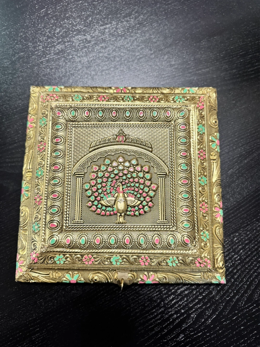 Decorative Nut Box with Peacock Design - photo 2