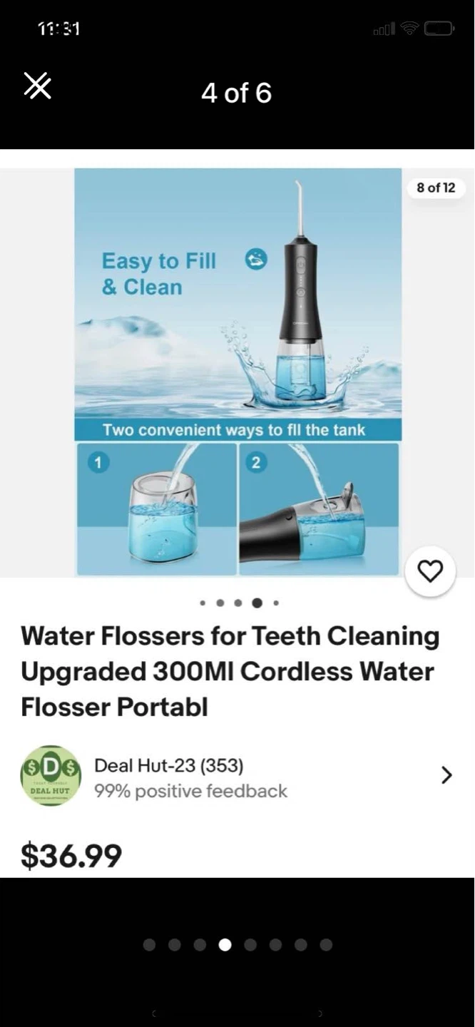 OPERAN Cordless Water Flosser for Teeth Cleaning, 300ml - photo 4