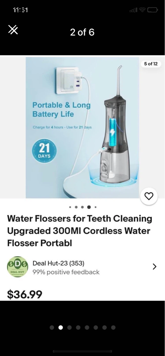 OPERAN Cordless Water Flosser for Teeth Cleaning, 300ml - photo 2