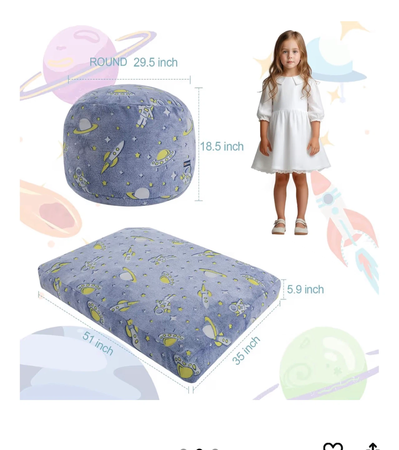 Brand New: COMAX Kids Bean Bag Chair & Bed - photo 4