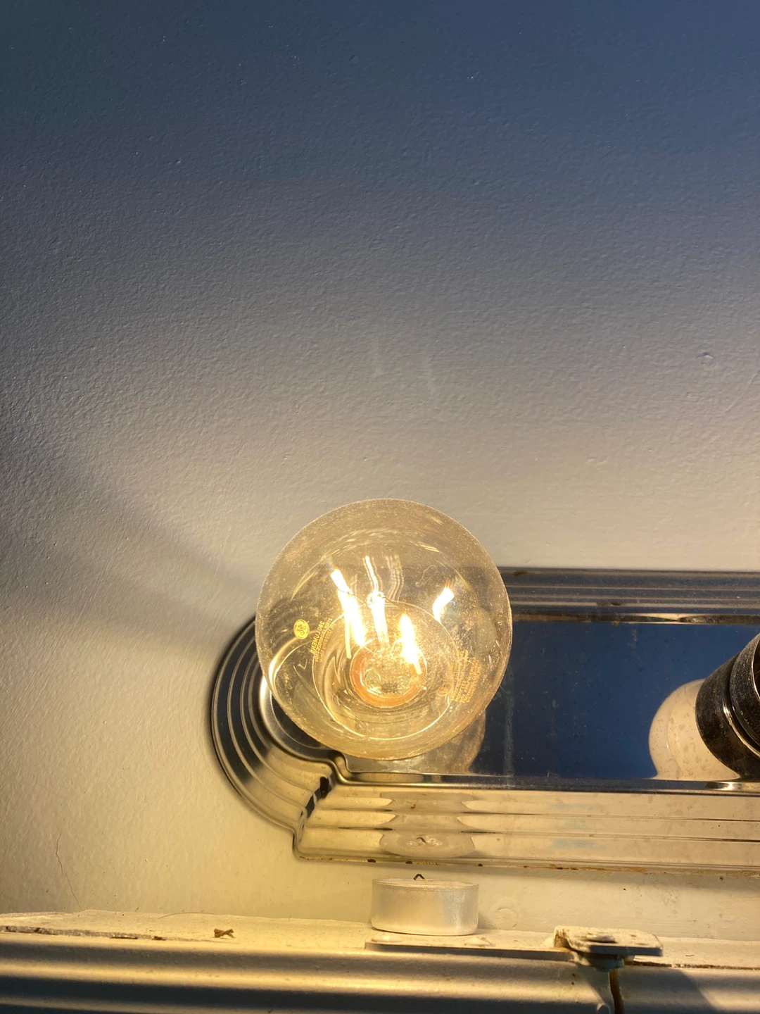 GE LED Vintage Style Amber Glass Warm Candle Light Bulbs (2 pk) - photo 2