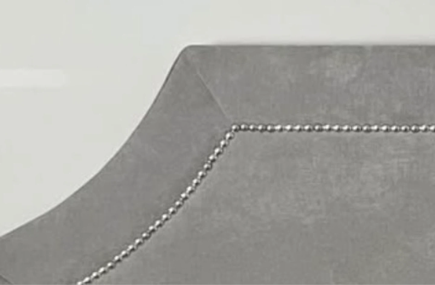 Grey Velvet Headboard with Studs - photo 2