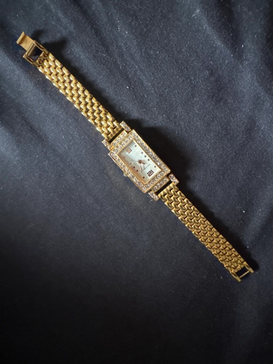 Women's Gold-tone Watch with Rhinestones