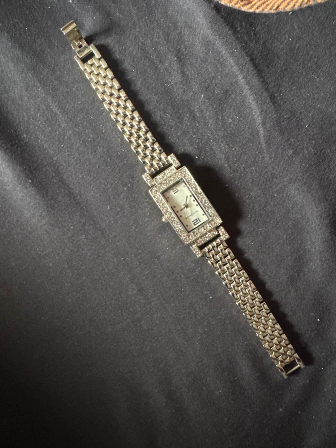 Women's Silver Tone Watch with Rhinestones
