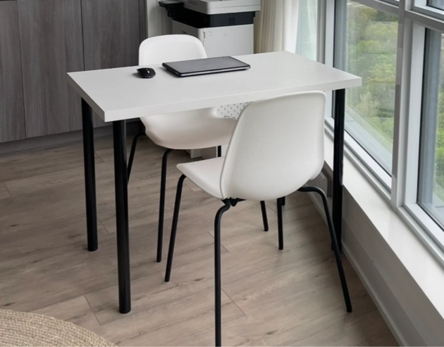 Ikea White Dining Table and Chairs Set