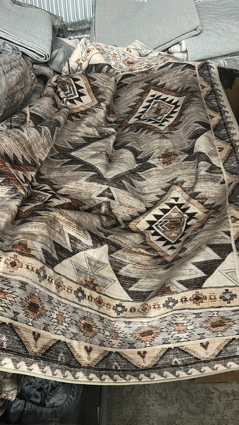 Southwestern Pattern Machine Washable Rug - photo 3