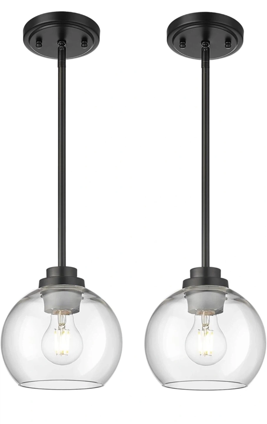 New!! 7" Modern Pendant Lights Kitchen Island 2 Pack - photo 4