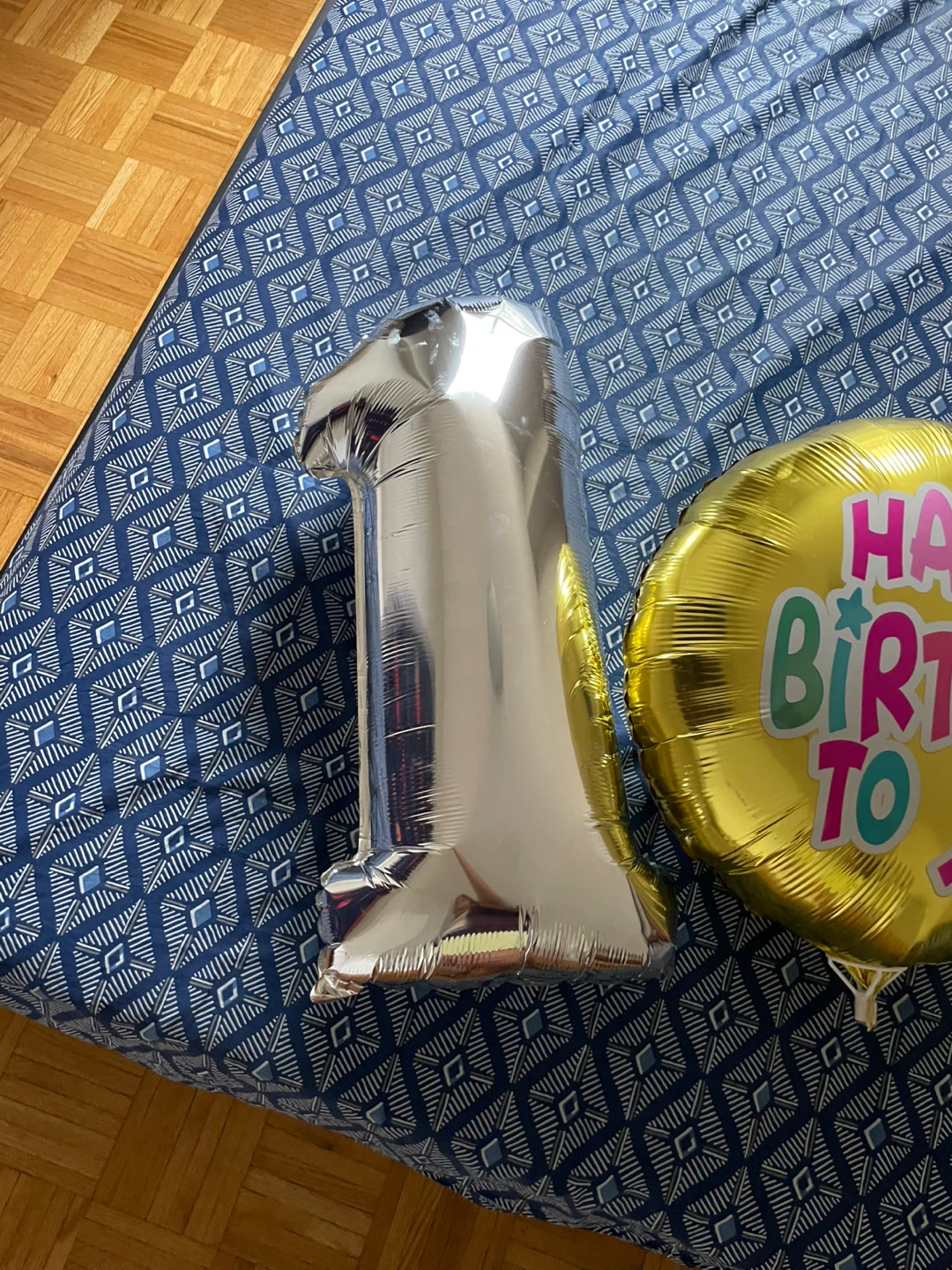 Happy Birthday To You Balloon and Number 1 Foil Balloon