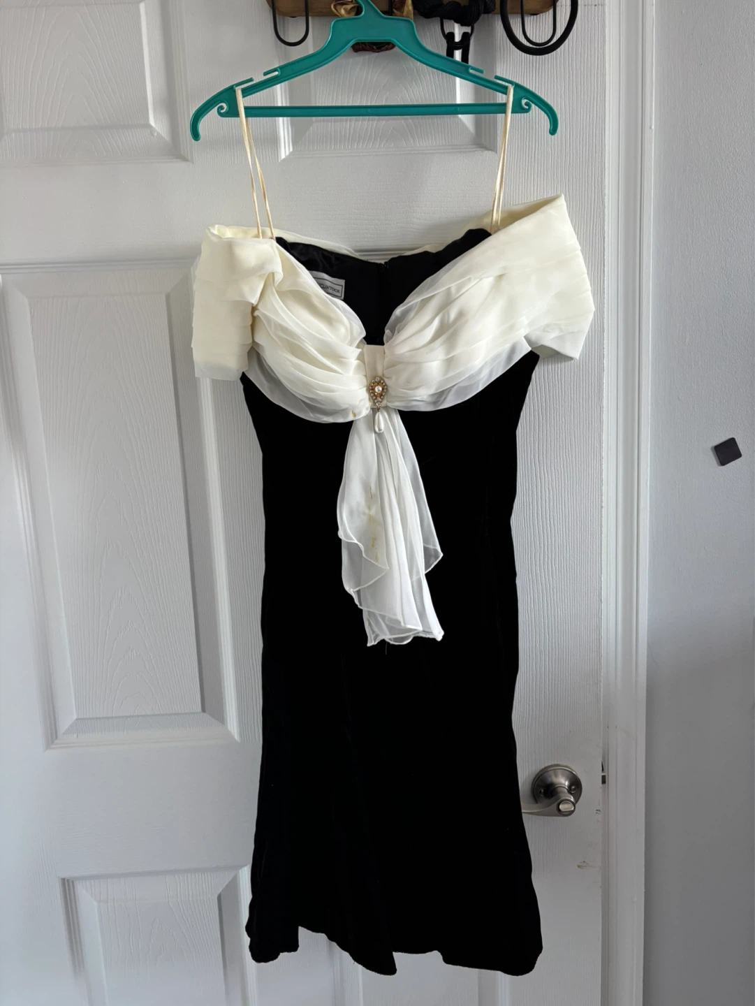 Jessica McClintock Gunne Sax Black Velvet Dress Size 15/16 - photo 2