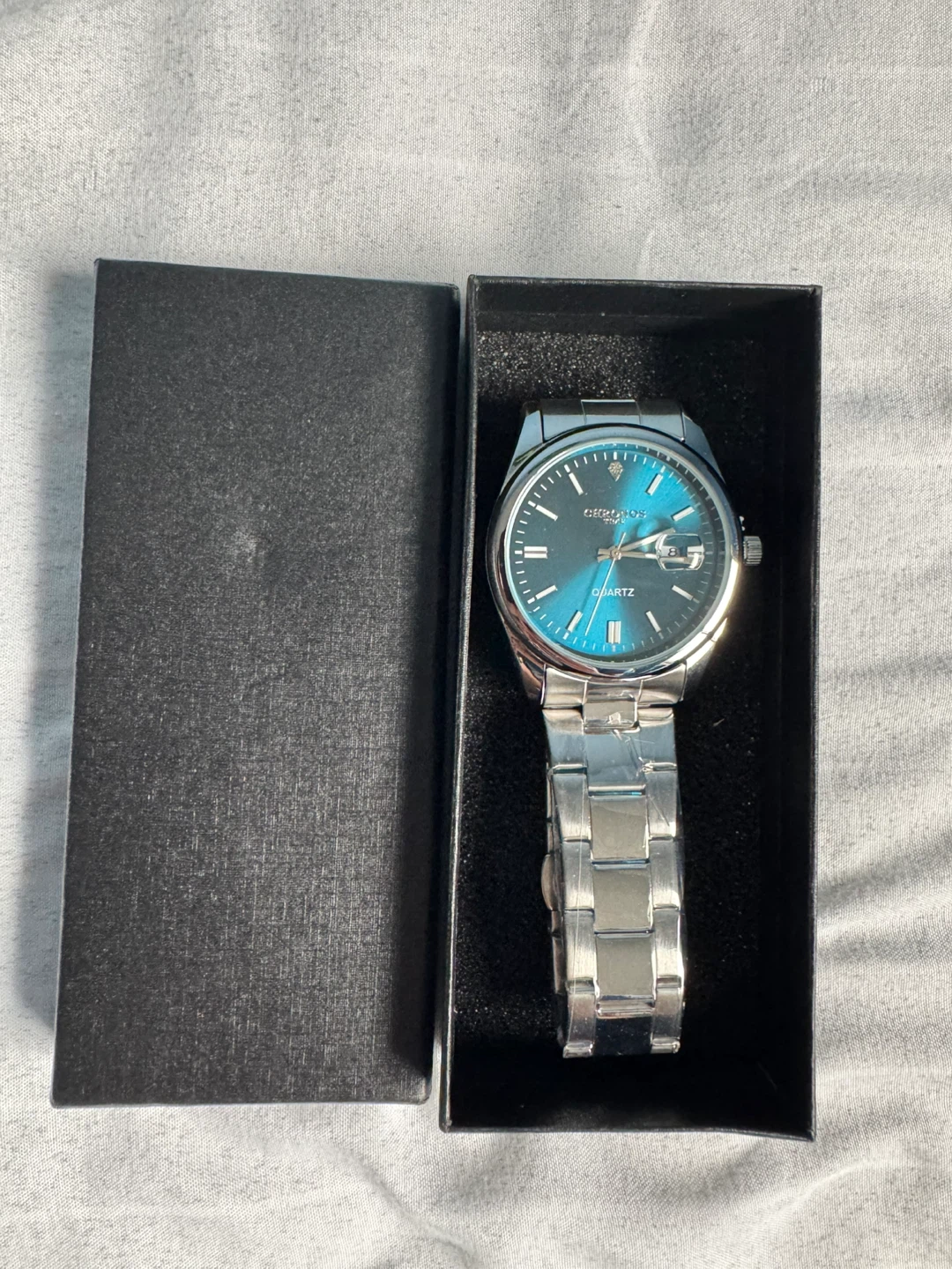 Blue Dial Silver Men’s Watch – New in Box | Clean Dress Watch - photo 5