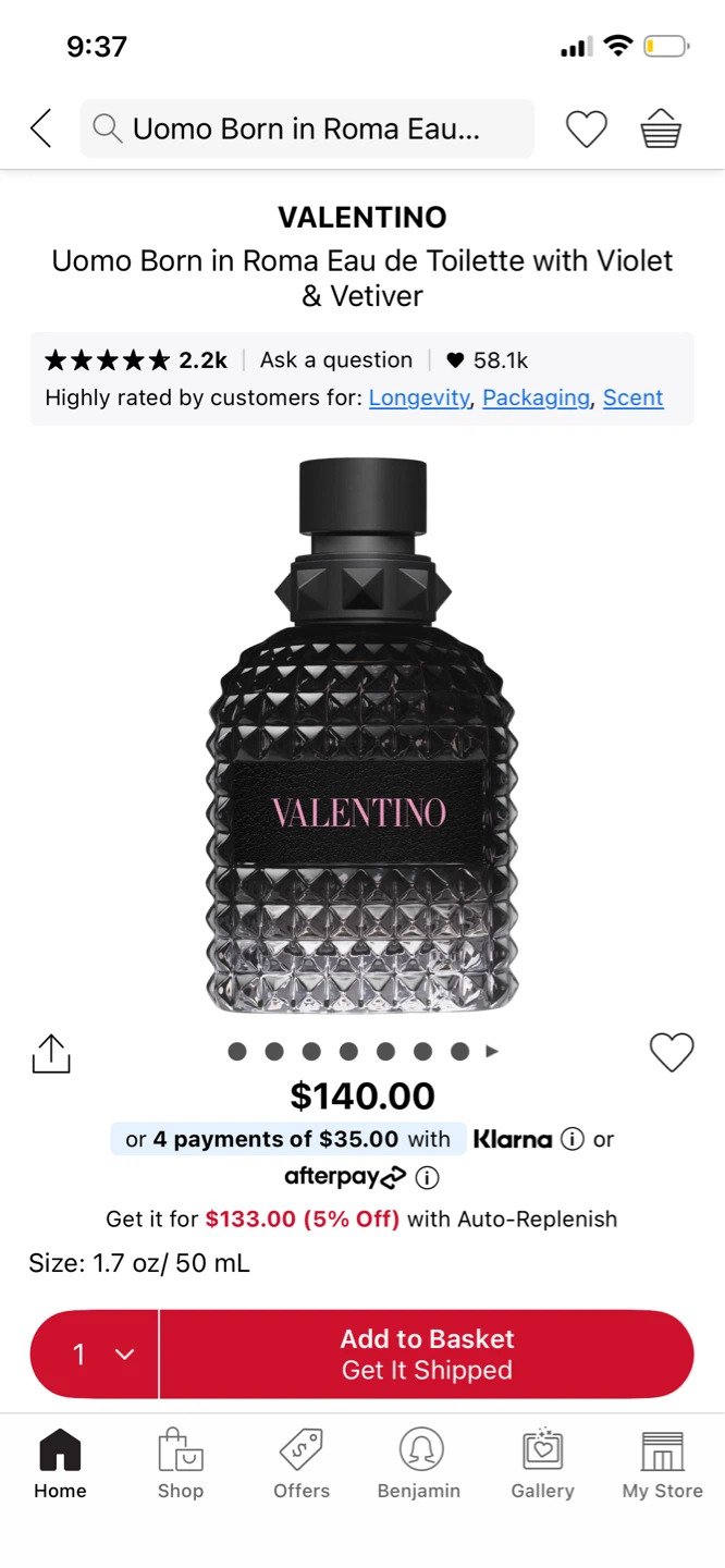 Valentino Uomo Born in Roma Eau de Toilette 50ml - photo 3