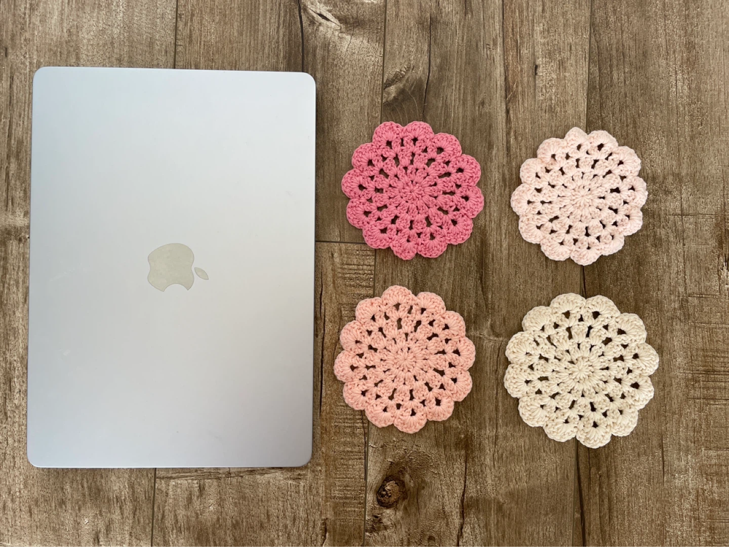BRAND NEW 🥕 Set of 4 Handmade Crochet Coasters