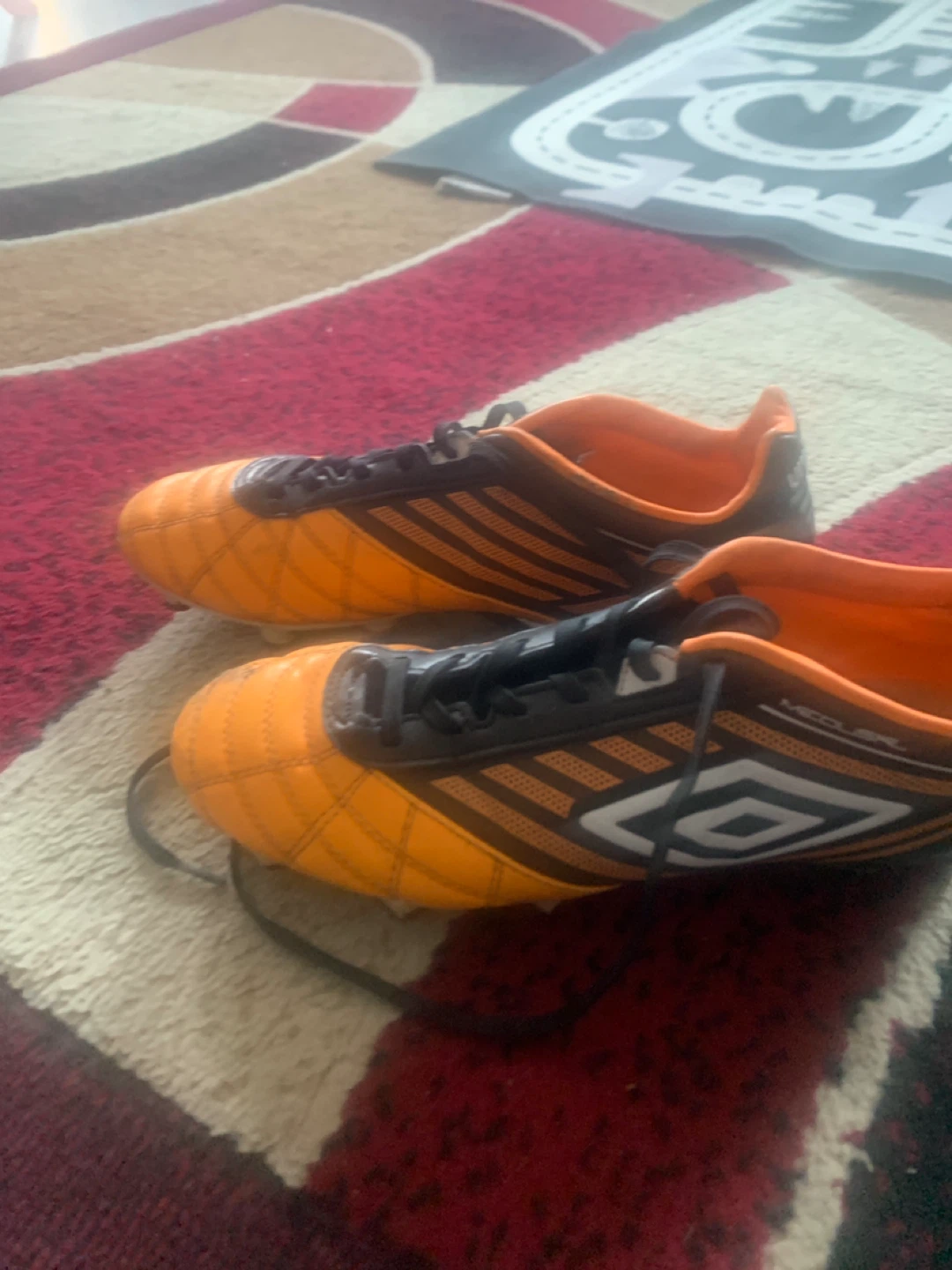 Umbro Orange Soccer Cleats US 9 UK 8