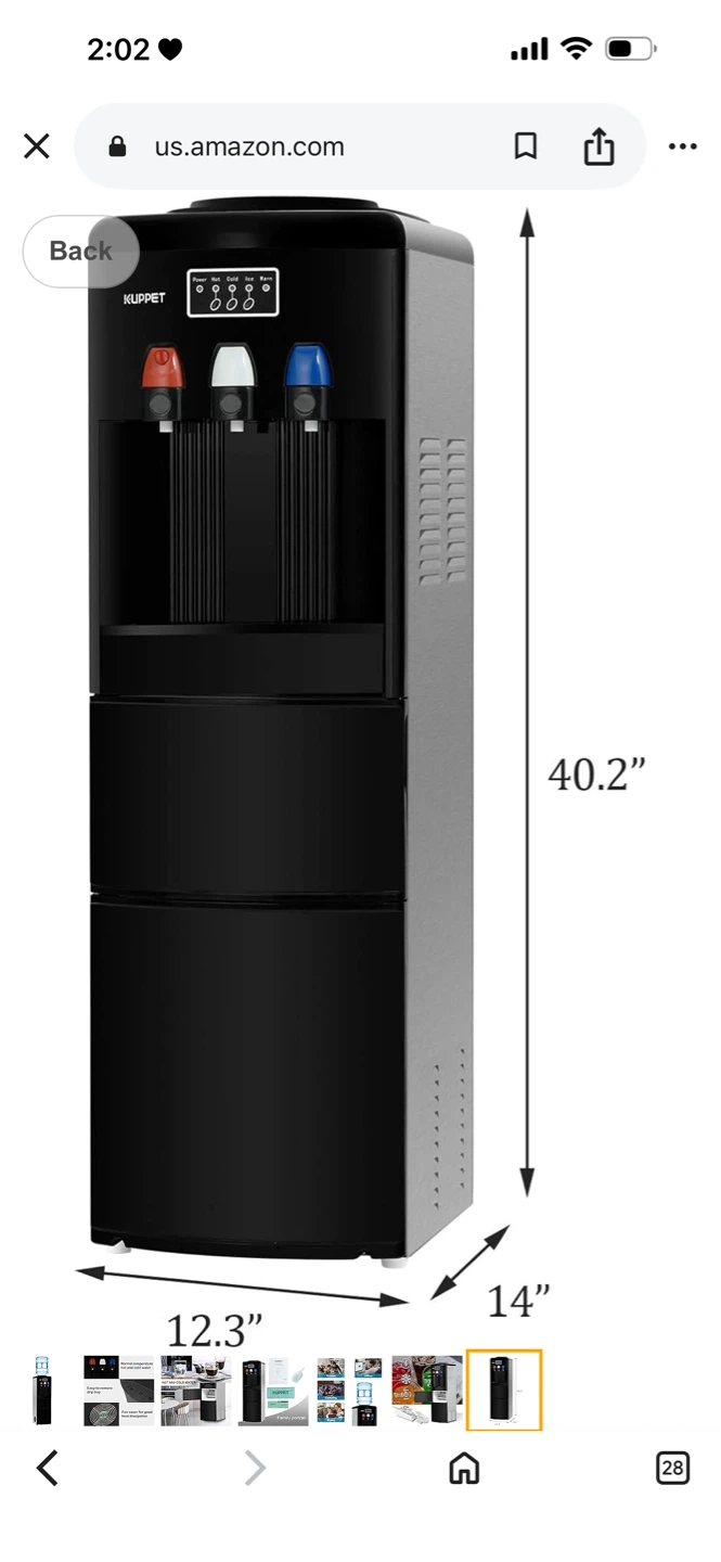KUPPET Water Dispenser with Ice Maker