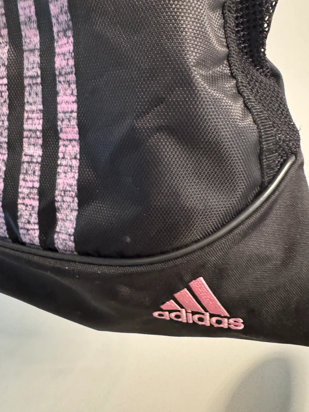 Adidas Drawstring Bag, Black and Pink - photo 2