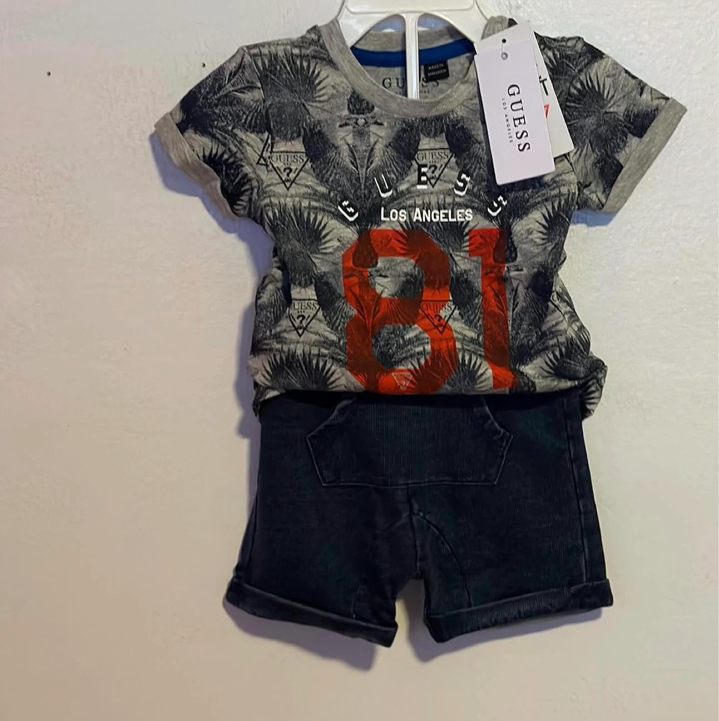 BOYS 2PC SHORTS SUITE (SIZE:12 MONTHS)