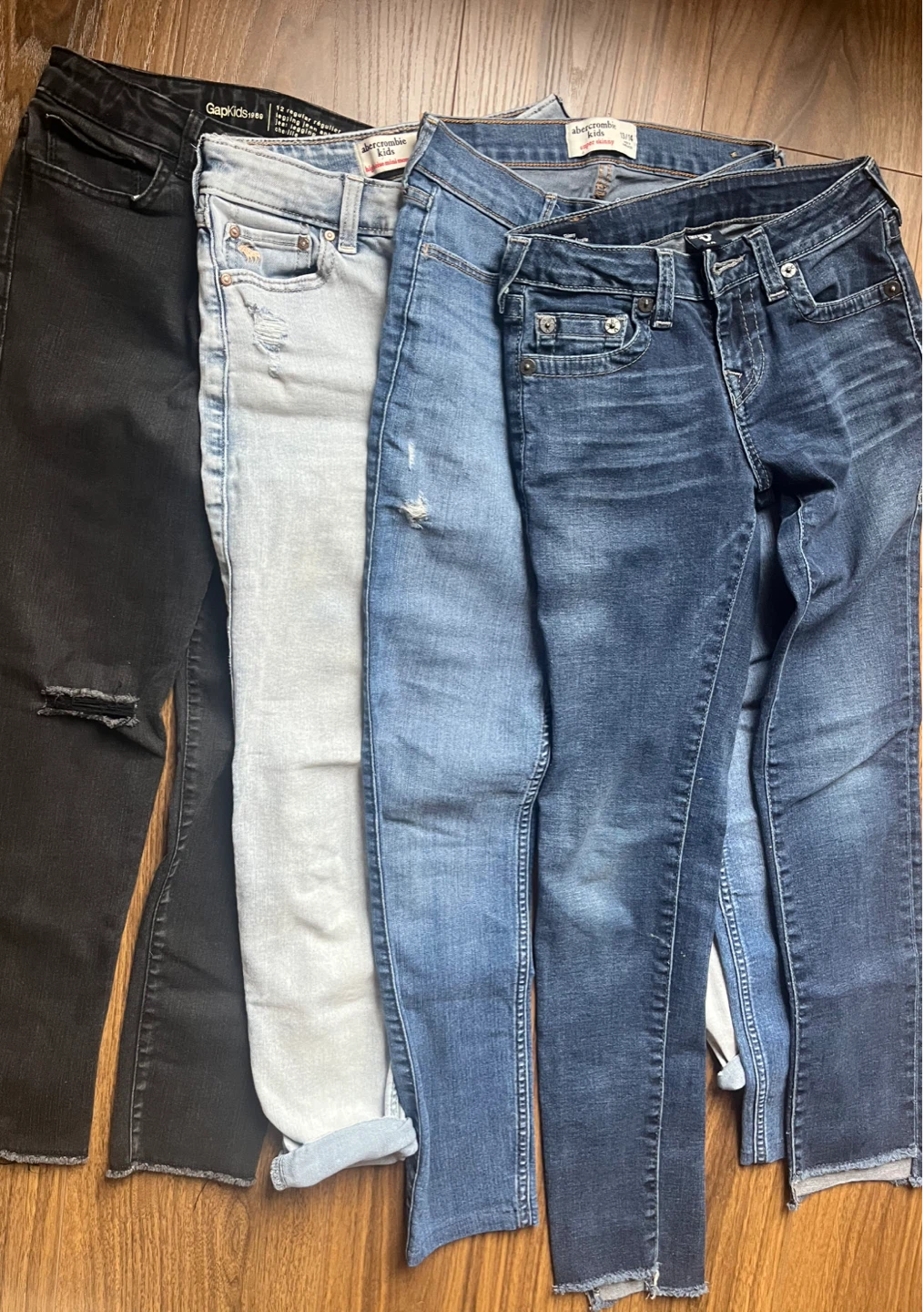 Bundle of 4 Girls' Jeans - Abercrombie, GapKids, True Religion - photo 3