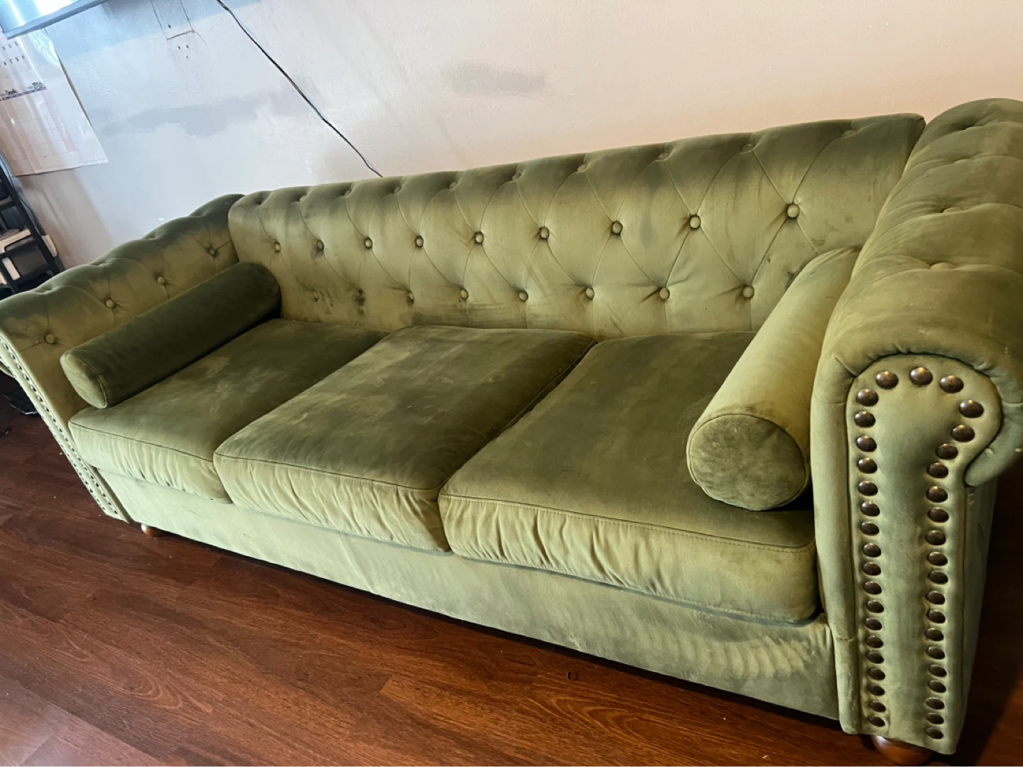 Chesterfield Sofa - Velvet - Green - photo 2
