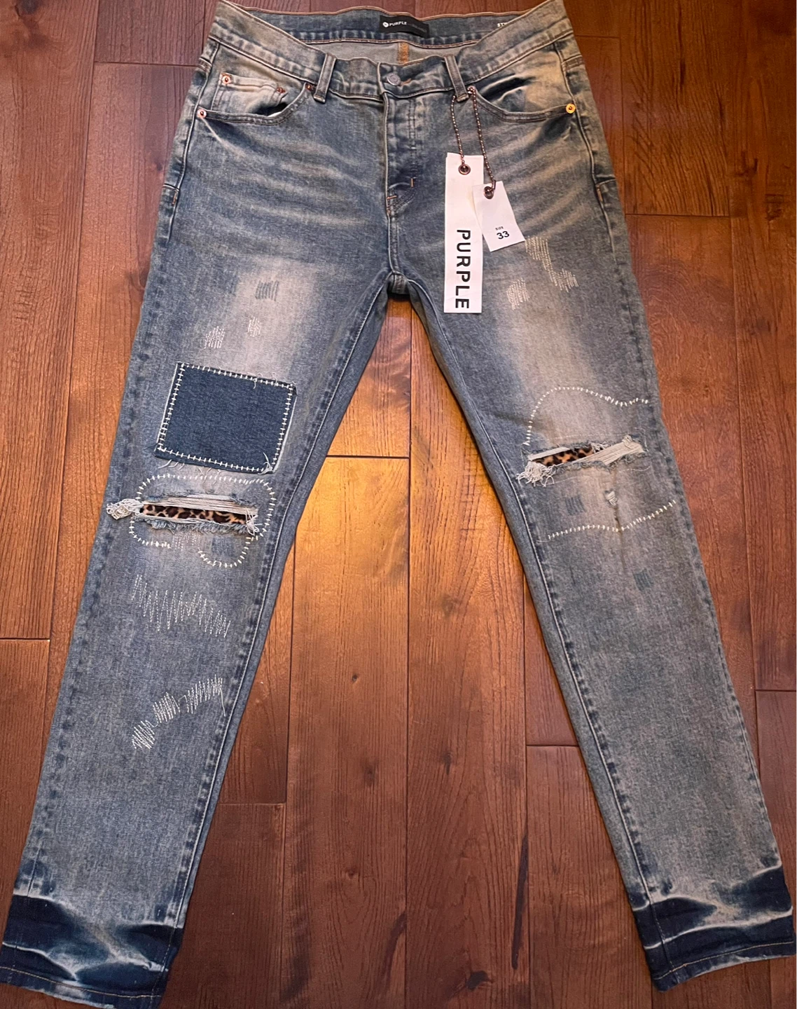 Purple Brand Distressed Slim Fit Jeans - Size 33