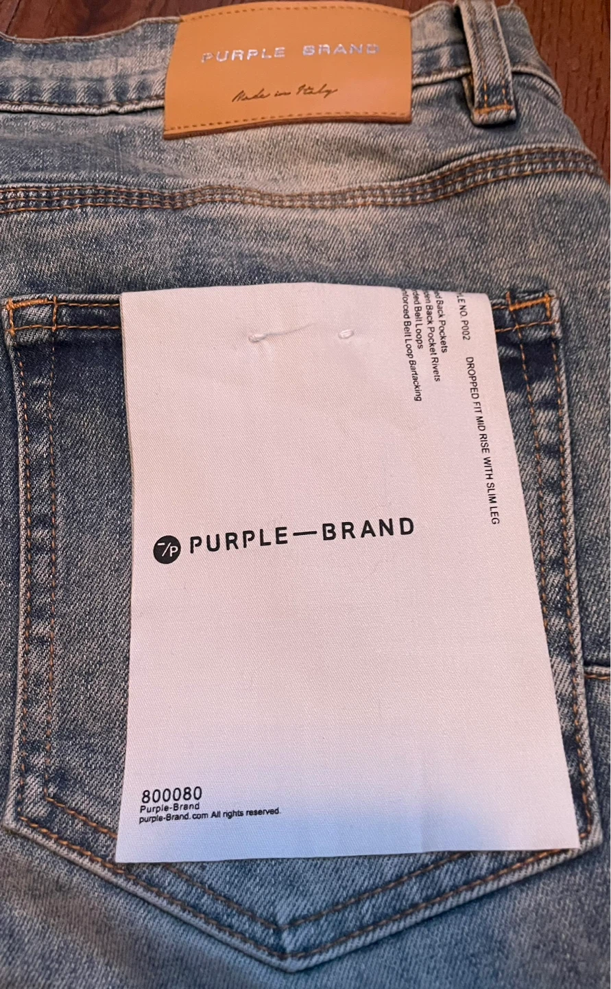 Purple Brand Distressed Slim Fit Jeans - Size 33 - photo 3