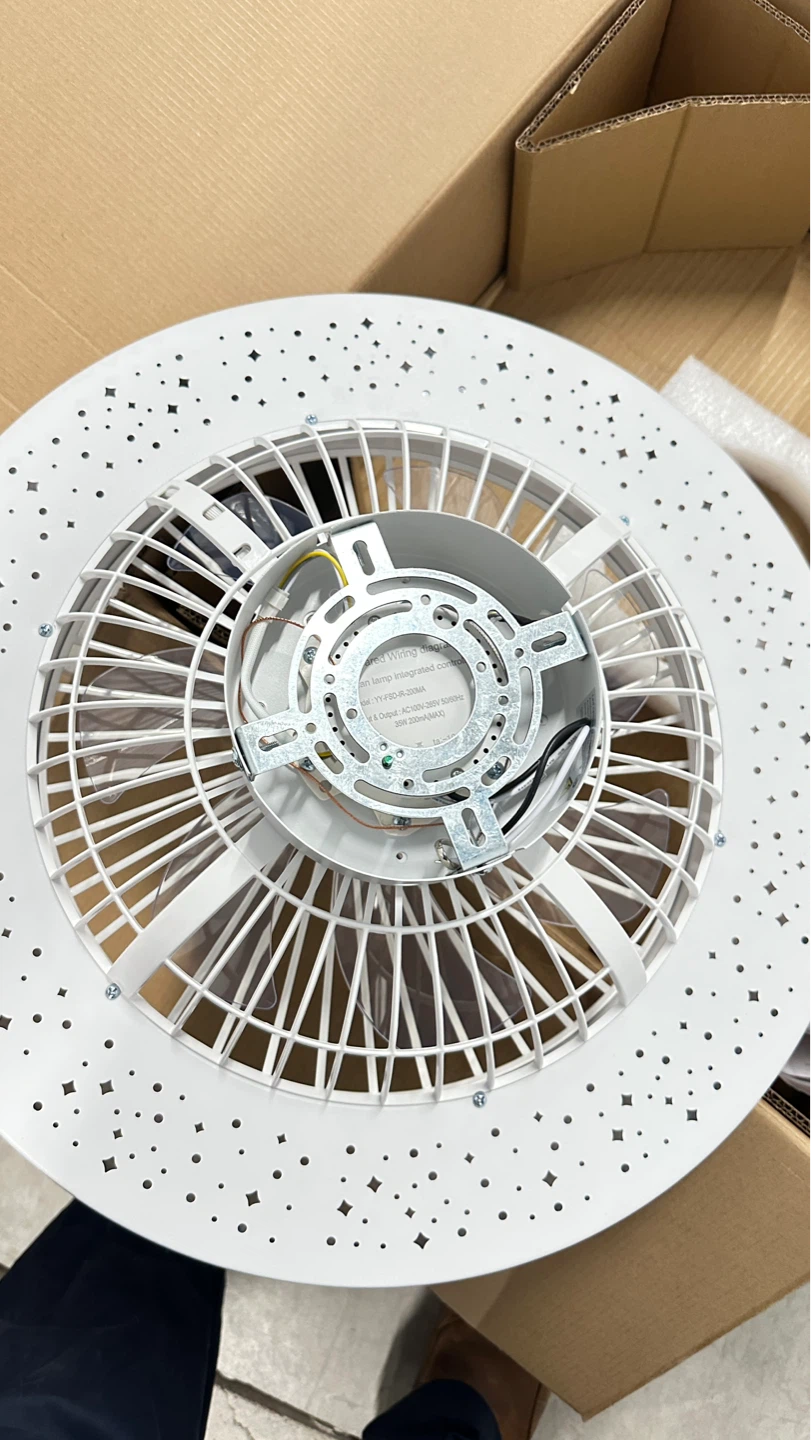 White Flush Mount Ceiling Fan with Light and Remote Control - photo 3