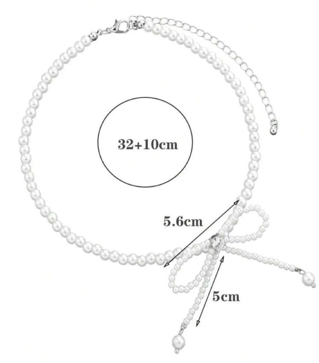 Elegant Pearl Bow Necklace - photo 3