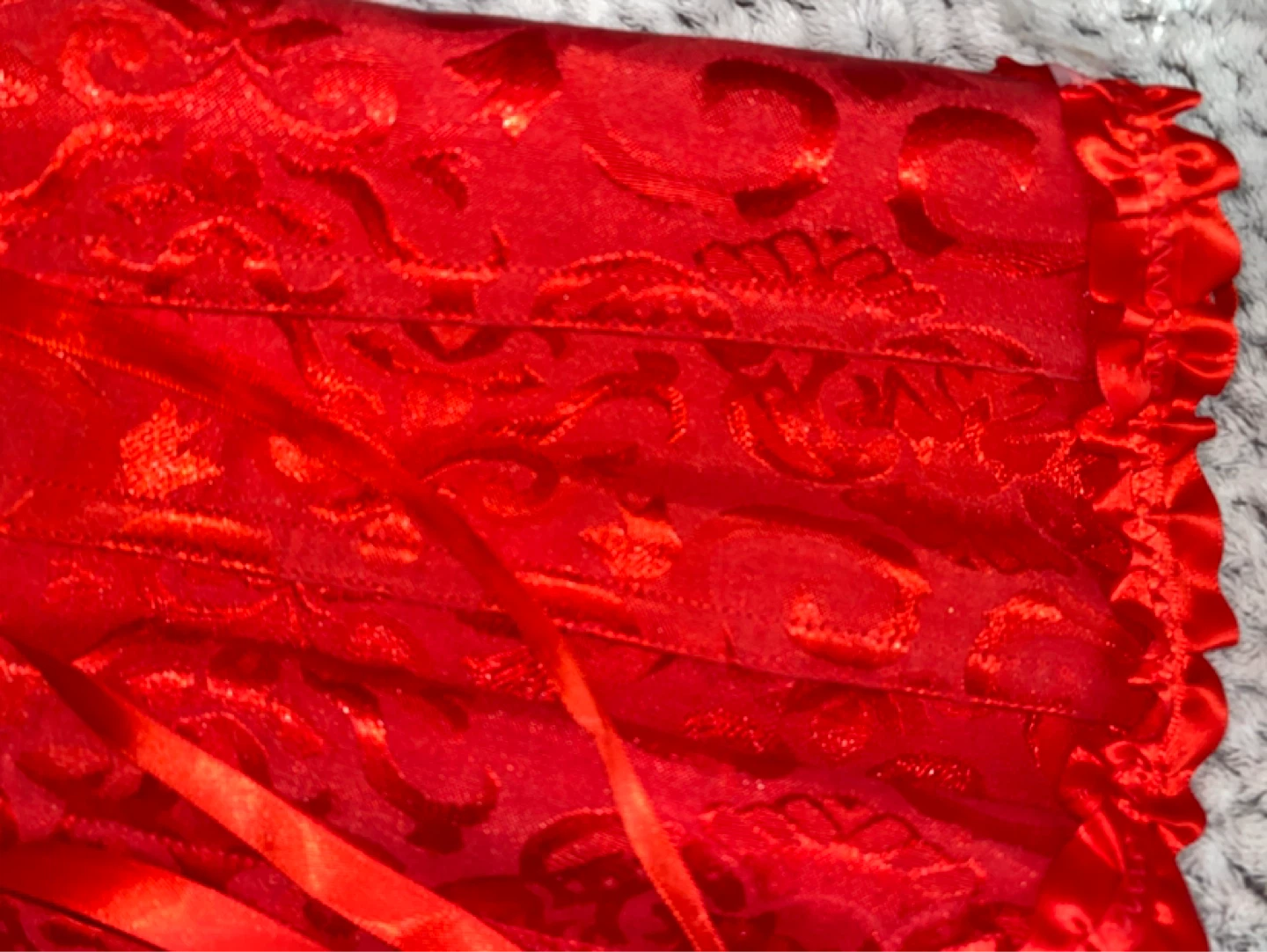 Red Corset with Ribbon Lacing - photo 2