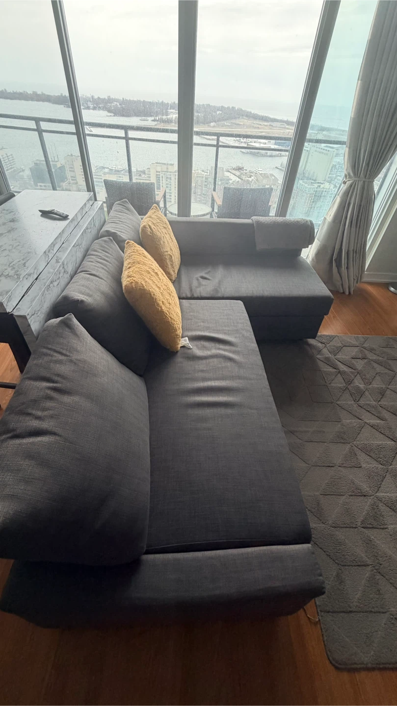 Move out sale - Grey Sectional Sofa with Storage Chaise - photo 3