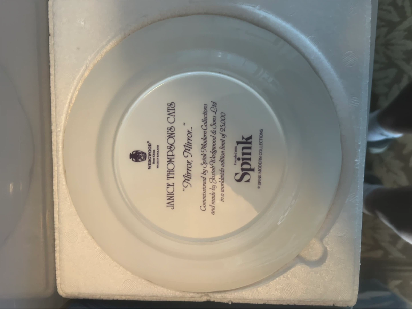 Wedgwood Janice Thompson's Cats "Mirror Mirror" Collector Plate - photo 4