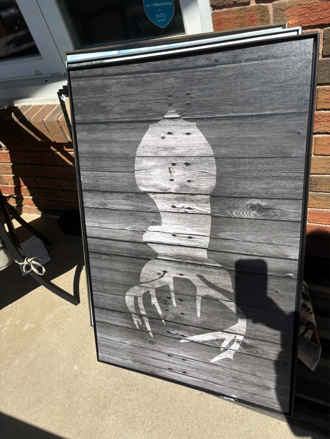 Framed Rustic Wood Grain Art Print