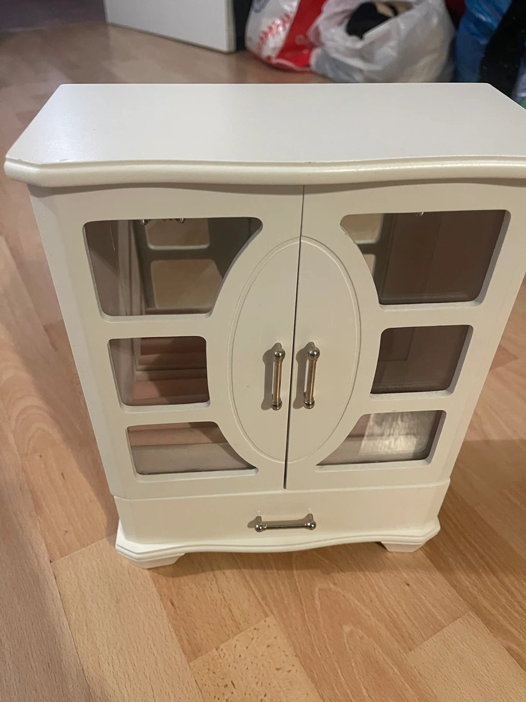White Jewelry Box with Mirror and Drawer - photo 3