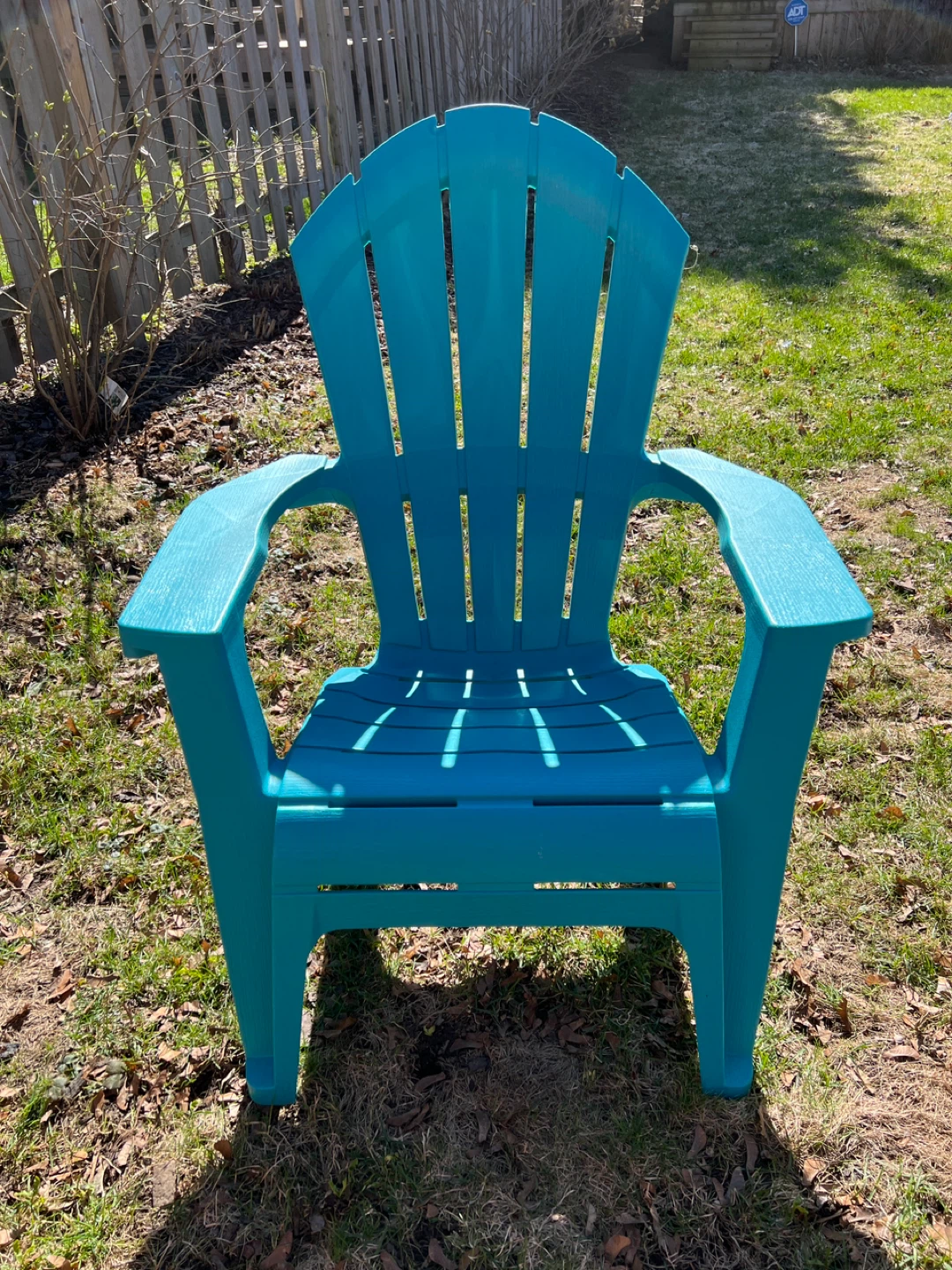 Teal Adirondack Chair with Cup & Sunglasses Holder