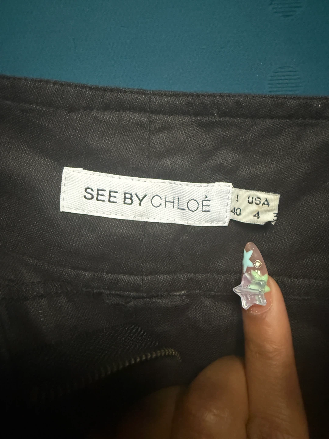 See By Chloé Black Linen Blend Shorts Size 40/4 - photo 3