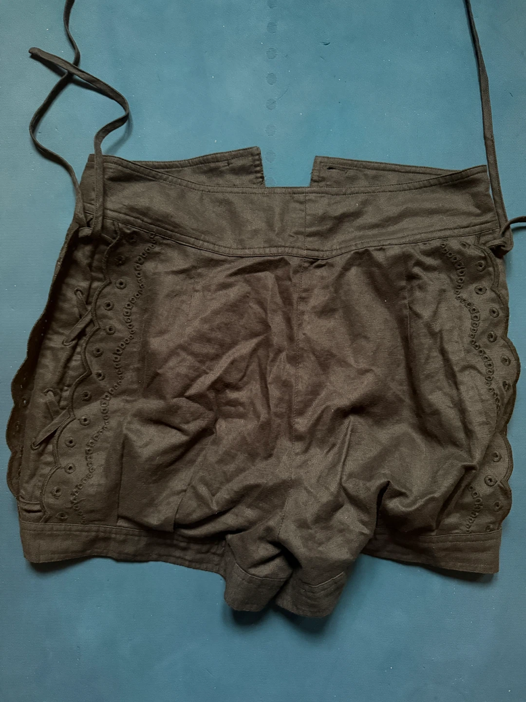See By Chloé Black Linen Blend Shorts Size 40/4