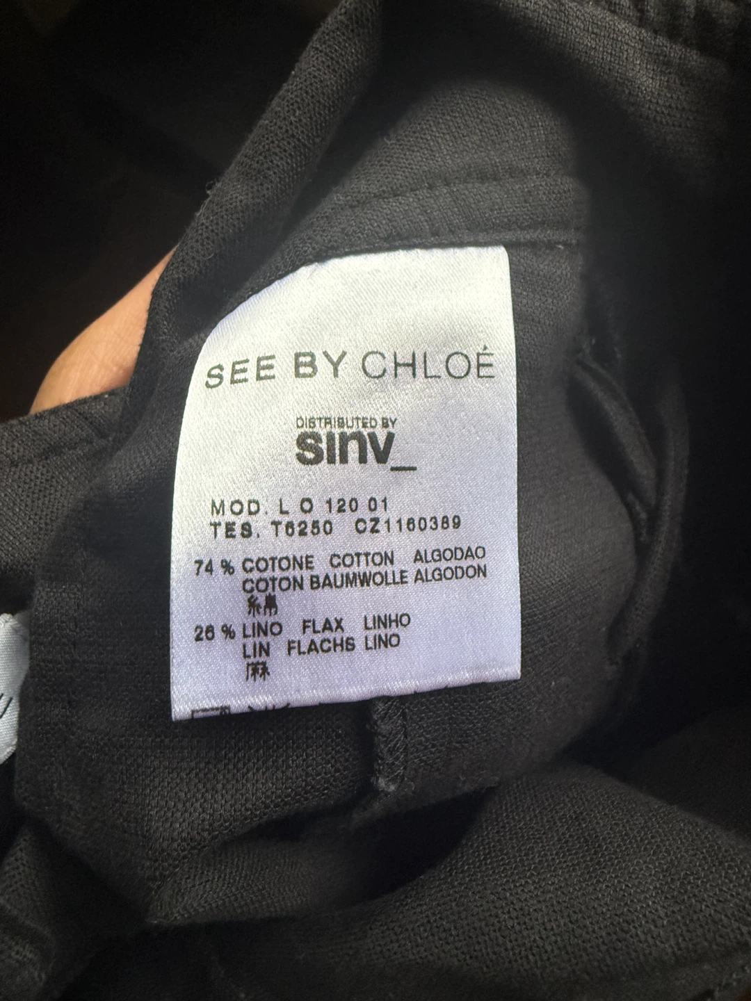 See By Chloé Black Linen Blend Shorts Size 40/4 - photo 4