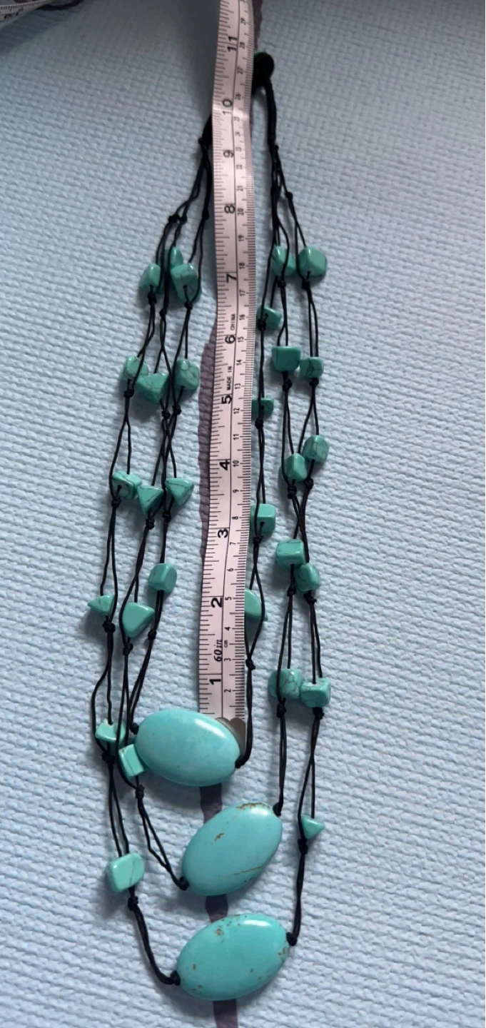 Turquoise Layered Beaded Necklace