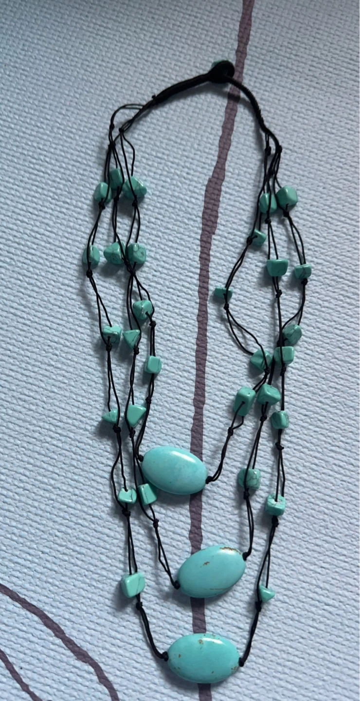 Turquoise Layered Beaded Necklace - photo 2