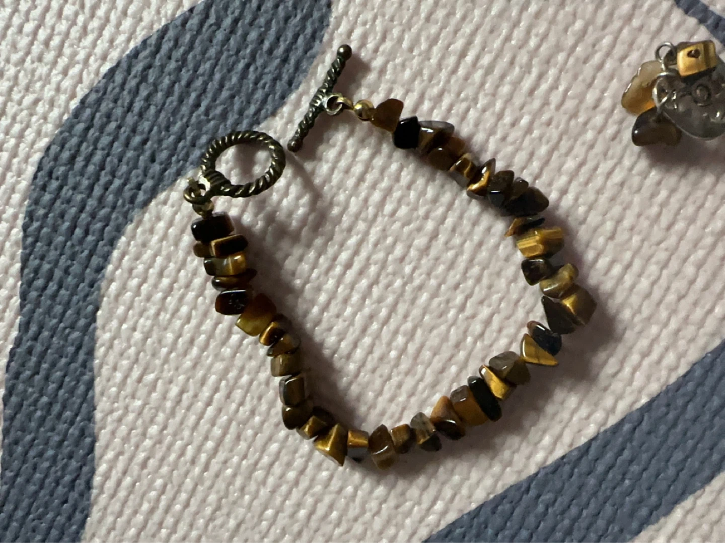 Tiger Eye Stone Bracelet, Necklace and Earrings Set - photo 2