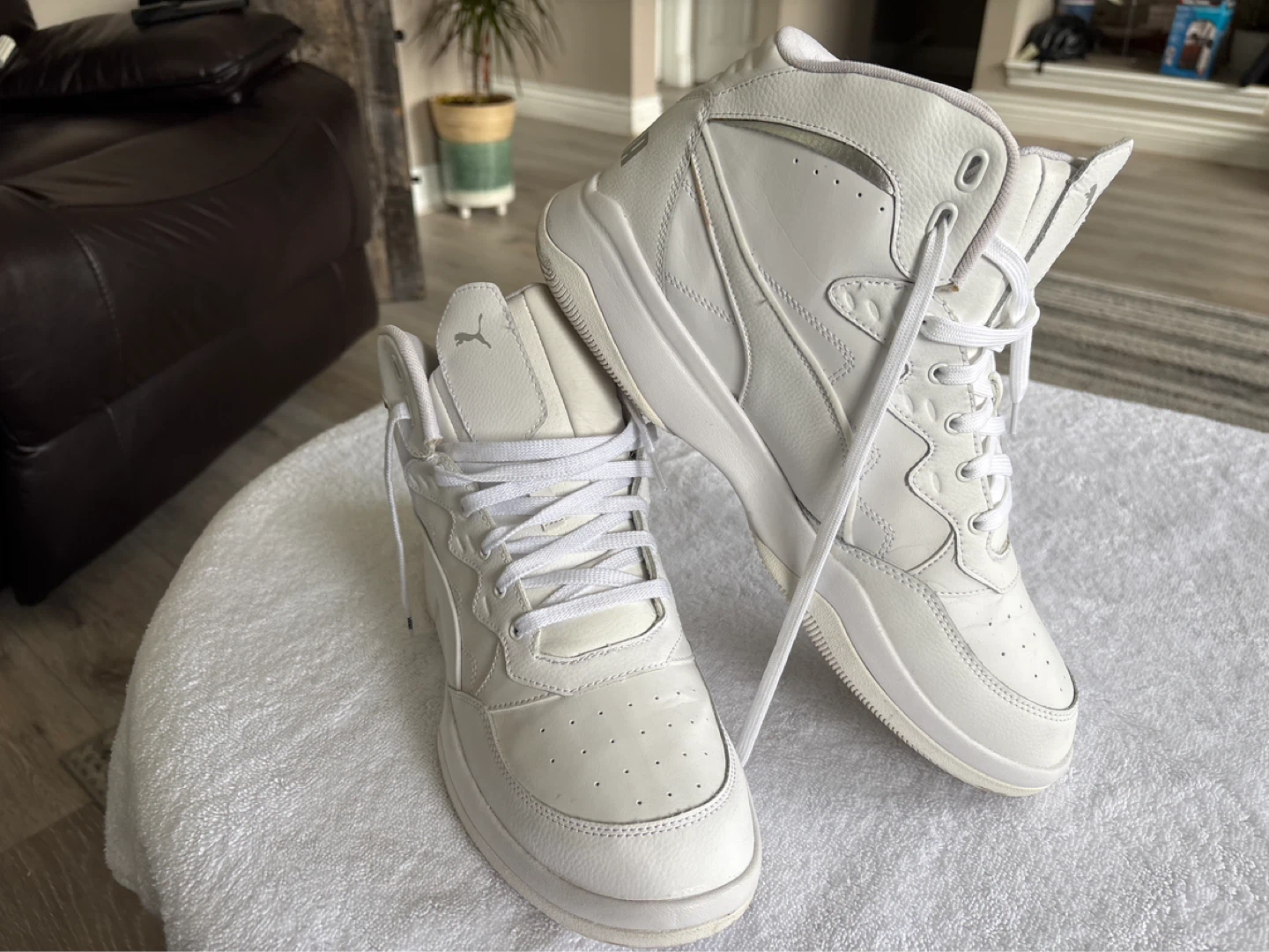 Puma High-Top Sneakers - White