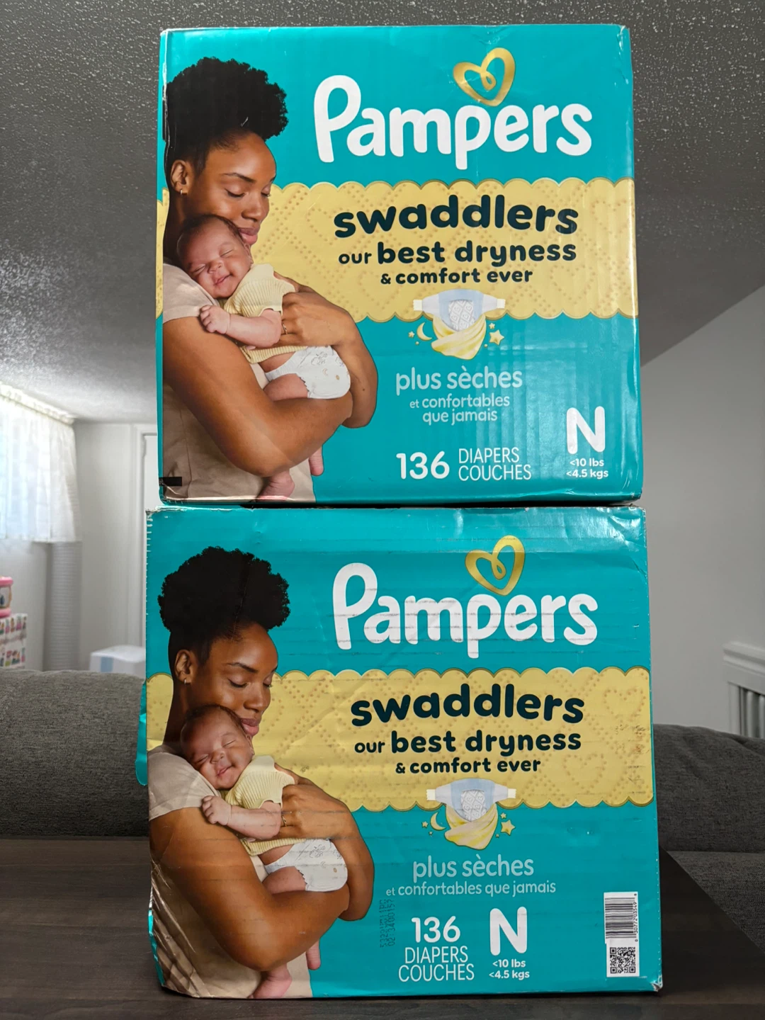 Pampers Swaddlers Size N Diapers - 136 Count