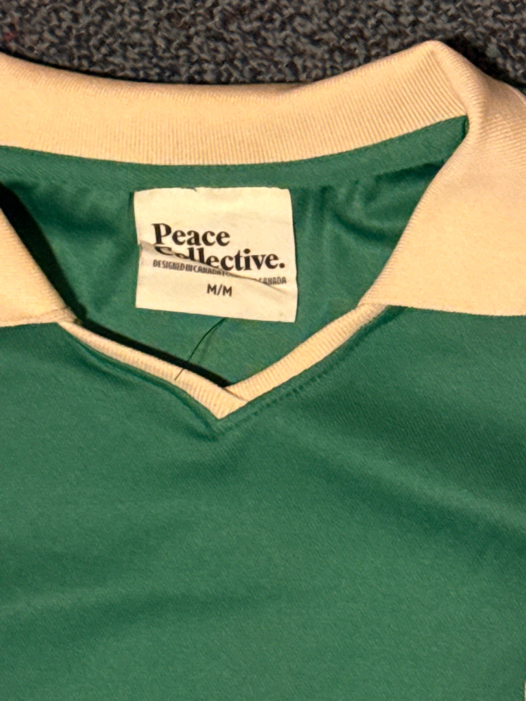 Peace Collective green & white rugby jersey. Size M - photo 2